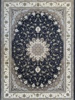 فرش 1500 شانه طرح اصفهان سرمه ای