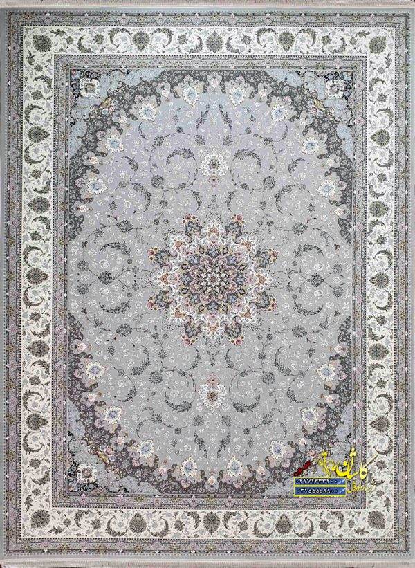 فرش طرح اصفهان رنگ سیلور