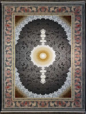 فرش وینتیج طوسی طلایی