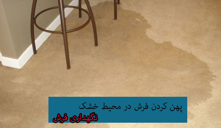 پهن کردن فرش در محیط خشک