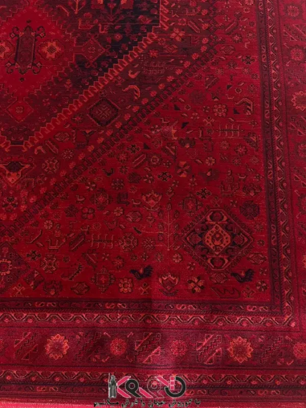 فرش ترکمنی قرمز 700 شانه