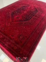 فرش ماشینی طرح ترکمن سنتی 700 شانه لاکی